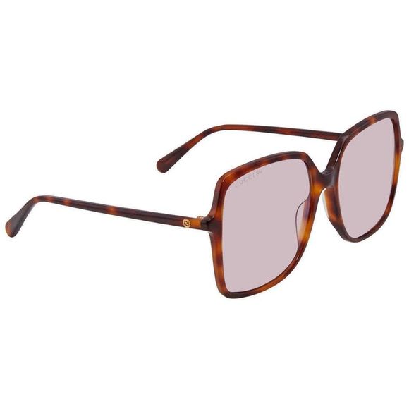NEW Gucci Pink Blue and Havana Square Women's Sunglasses